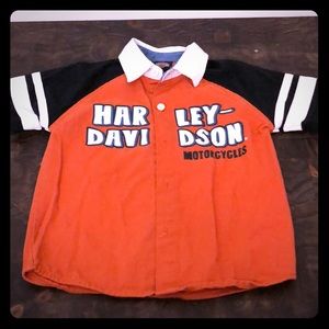 Harley Davidson Motorcycles baby button down 3T
